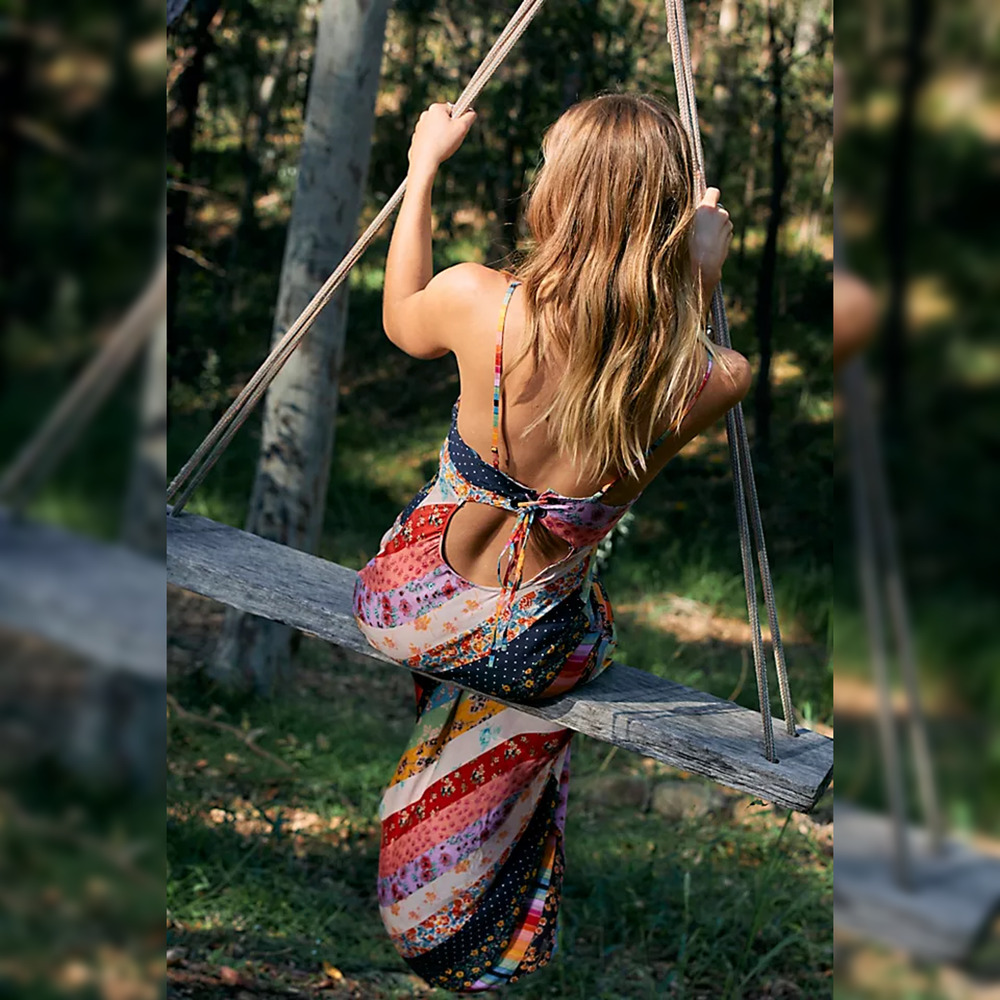 Free People Fiona Maxi Dress - Confetti Combo - Size Medium - Picture 3 of 13